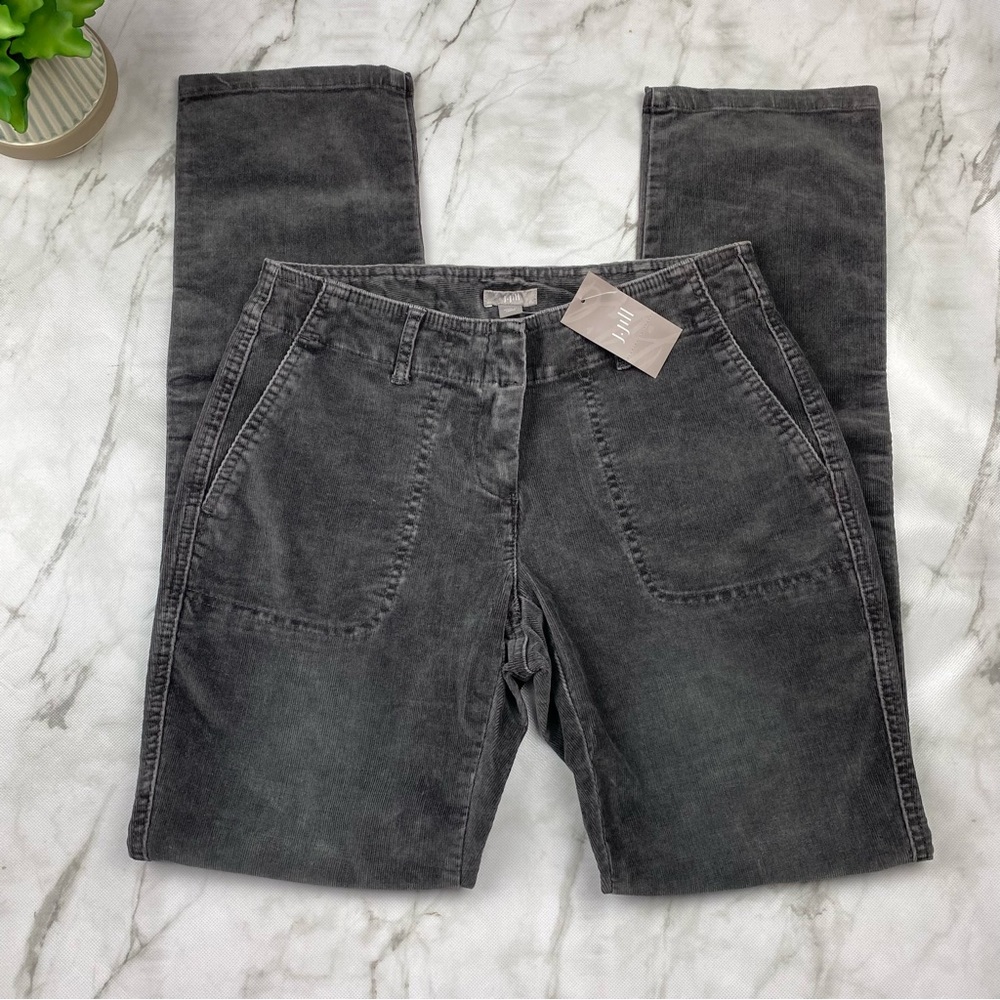 NWT J Jill Gray corduroy slim leg pants 2 Petite       T1